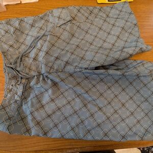 Oakley Light Blue Geometric Shorts